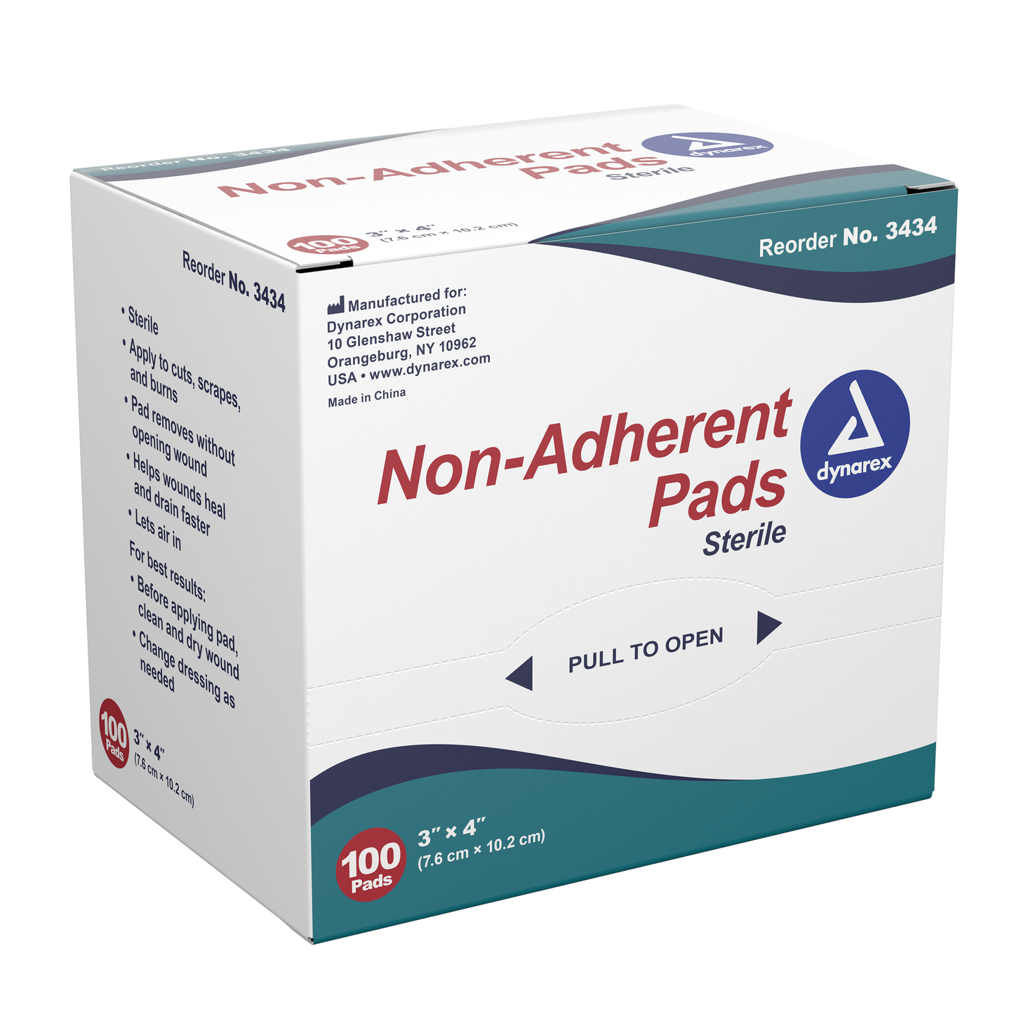 Non-Adherent Pads - Sterile, 3" x 4", 12/100/cs