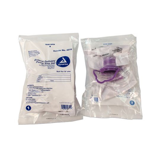 Enteral Delivery Pump Bag Set - w/ ENFit Connector, 30/cs