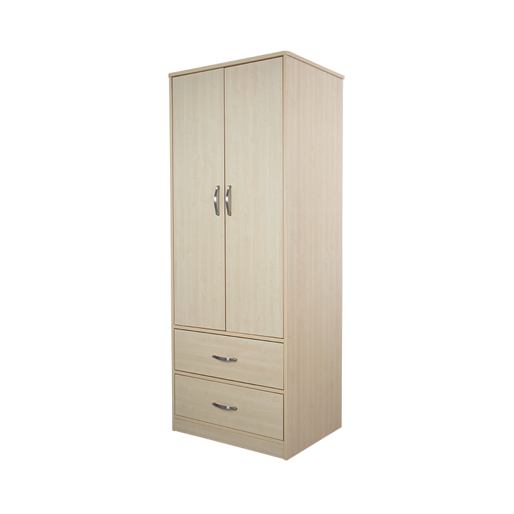 Two Door / Two Drawer Wardrobe, Light Oak, 1pc/cs