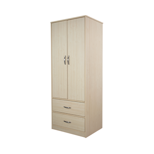 Two Door / Two Drawer Wardrobe, Light Oak, 1pc/cs