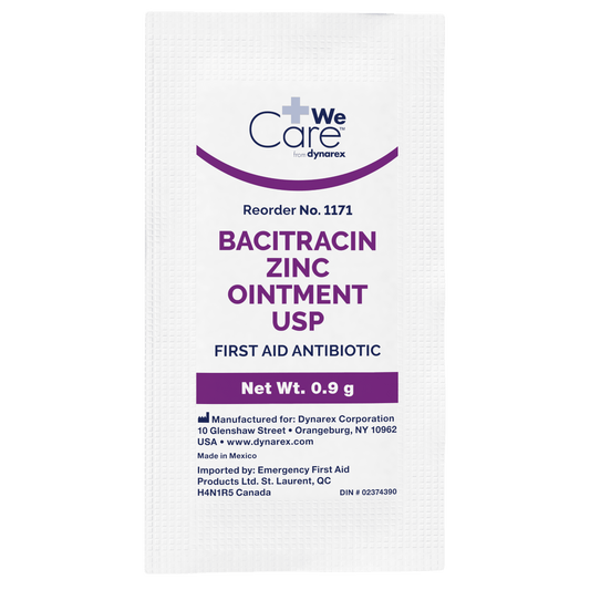 Bacitracin Zinc Ointment, 0.9 g Foil Packet, Case (1171)