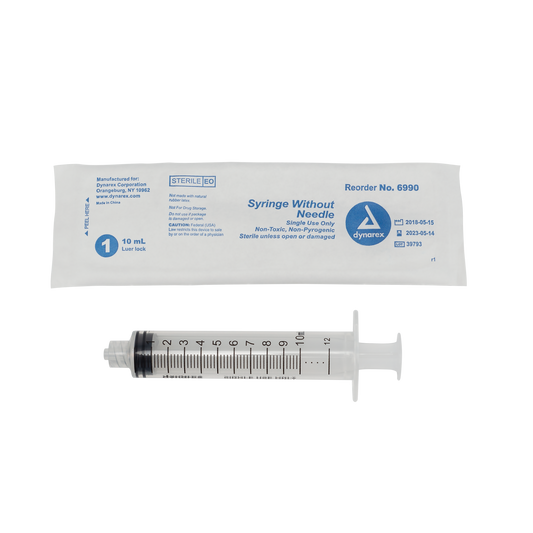 Syringe - Luer Lock, 10 cc, 10/100/cs