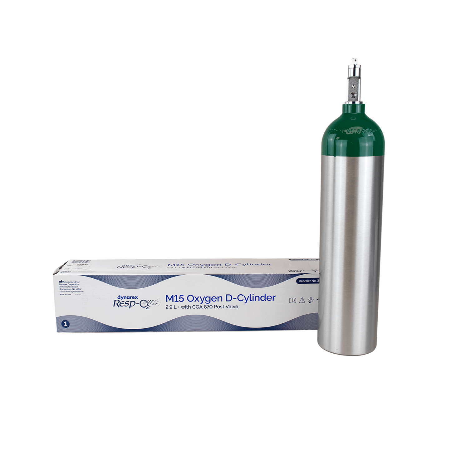 M15 - Oxygen D-Cylinder (post valve), 1pc/cs