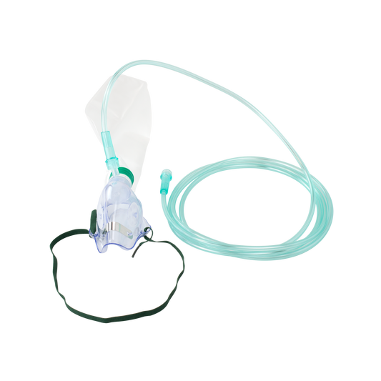 Non-Rebreather Elongated Mask w/ 7' (2.1 m) tubing, 600 ml R, Pediatric/Standard Connector, 50/cs