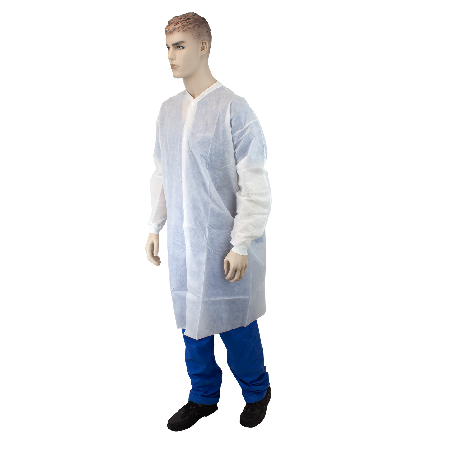 Lab Coat w/out Pockets, Small, White, 3/10/cs