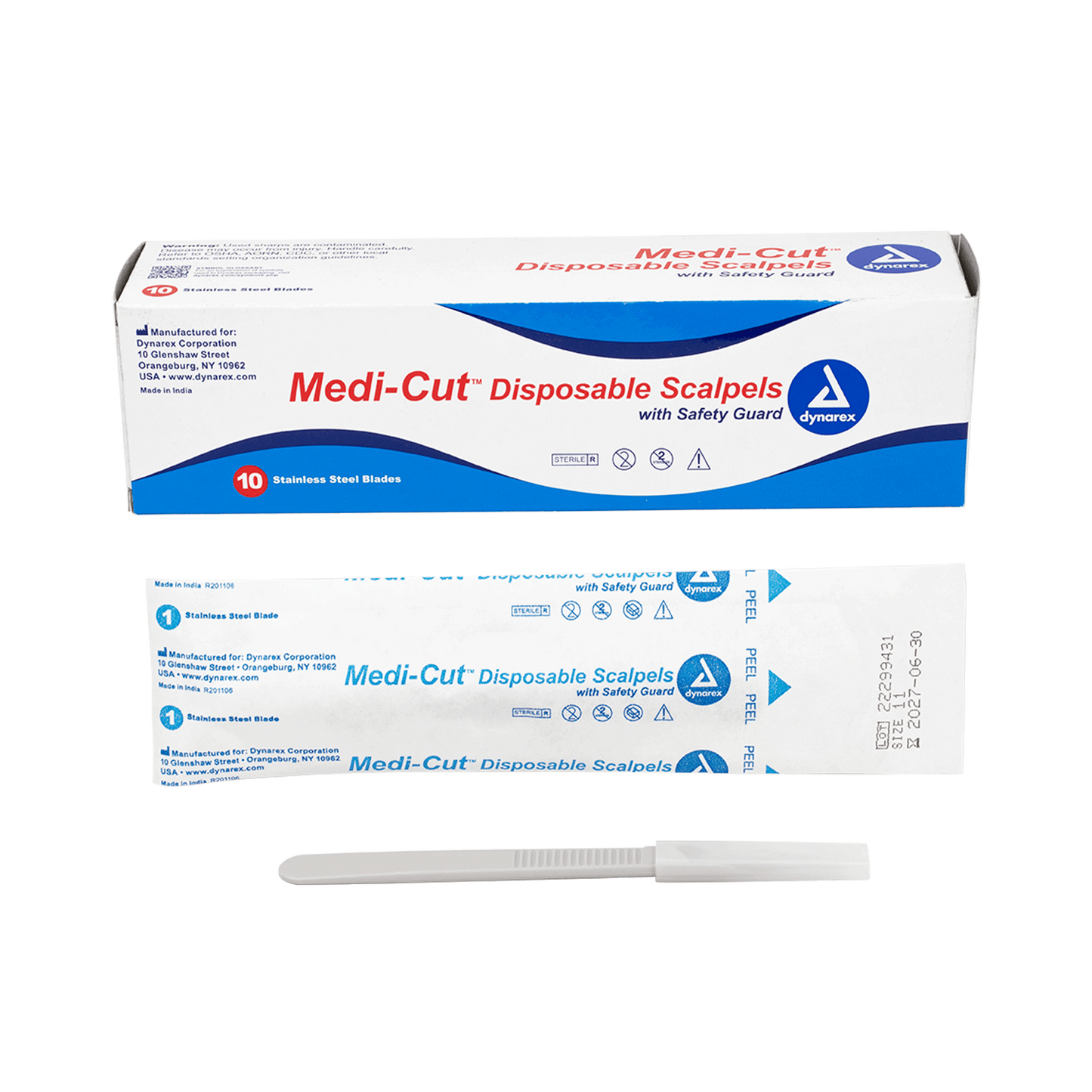 Medicut Scalpels Disposable Sterile, #11, 10/bx