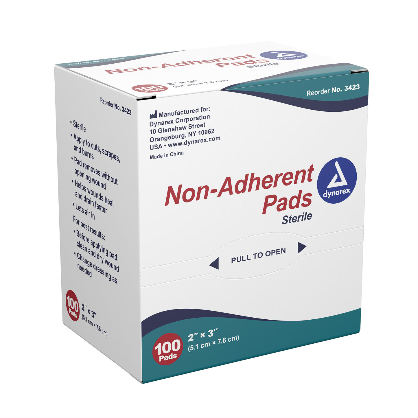 Non-Adherent Pads - Sterile, 2" x 3", 12/100/cs