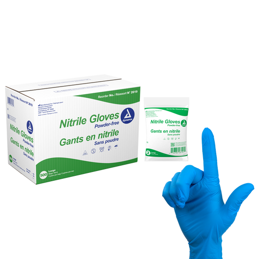 Nitrile Exam Gloves In A Bag, X-Large, Powder-Free, Blue, 500/2pr/cs