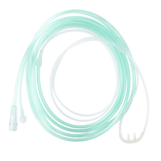 EtCO2 Nasal Sampling Cannula w/ 10' (3.0 m) Tubing w/ Male L, Pediatric/Standard 02 Tubing C, 25/cs