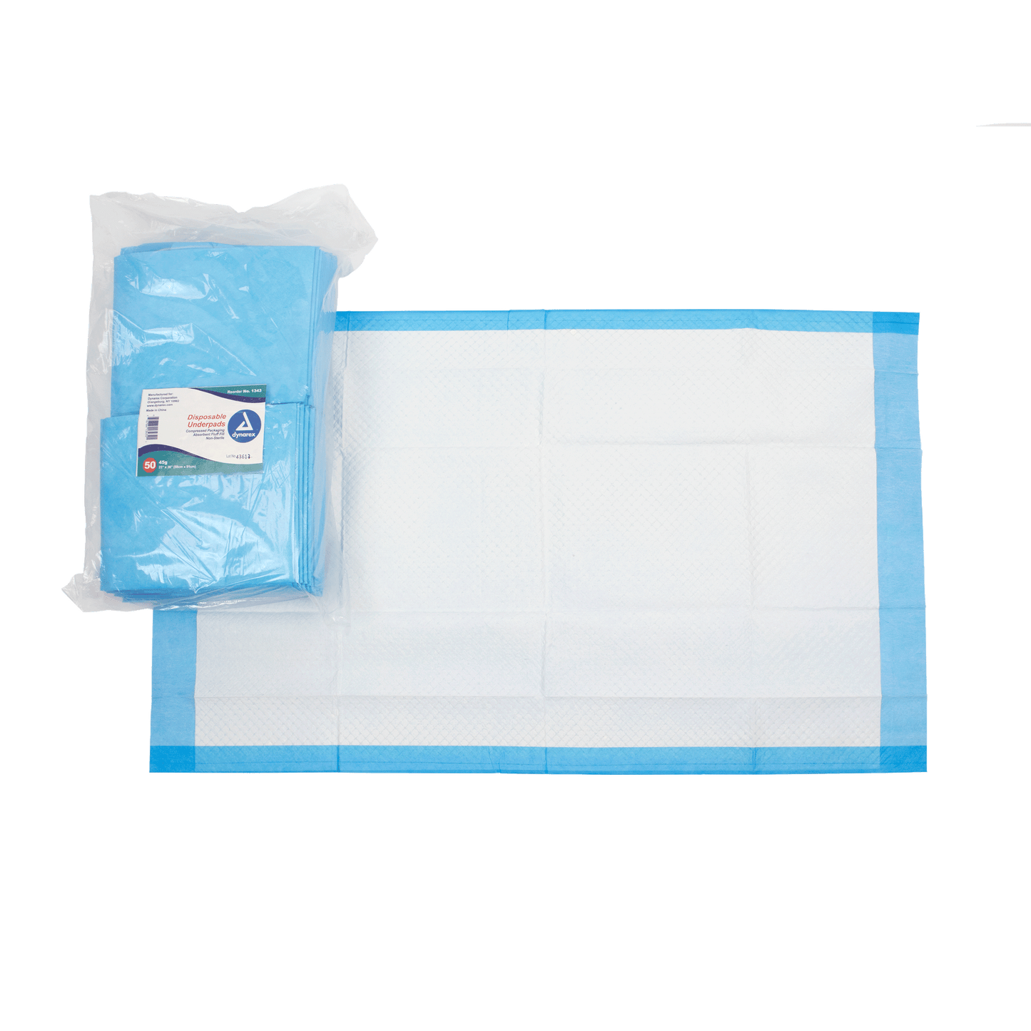 Disposable Underpads, 23" x 36" (45 g), Case (1343)