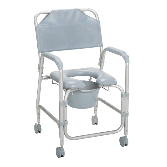 Lightweight Portable Shower Commode Chair with Casters (11114KD-1)