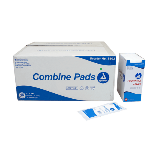 Combine Pads 1/pouch - Sterile, 8" x 10", Case (3503)