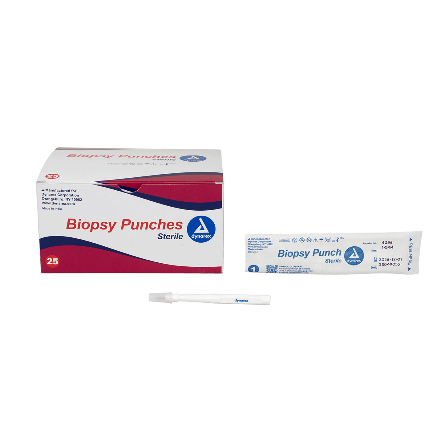 Biopsy Punches, 1.5 mm, White, Box (4086)