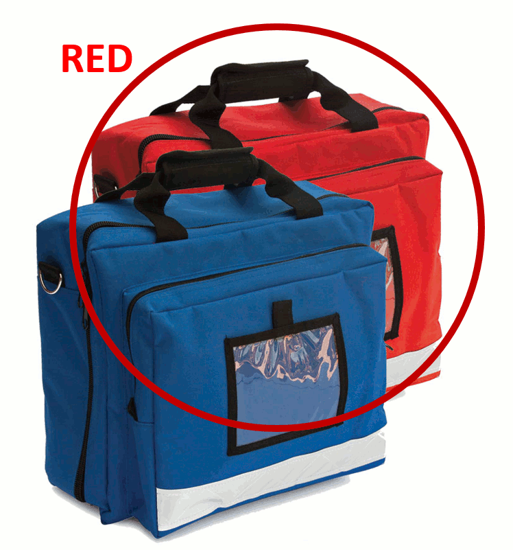 red first aid bag