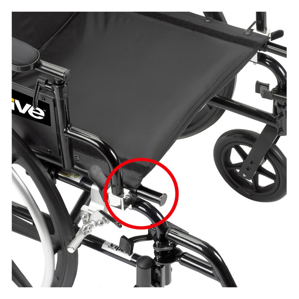 Viper Wheelchair with Flip Back Removable Arms, Desk Arms, Elevating L