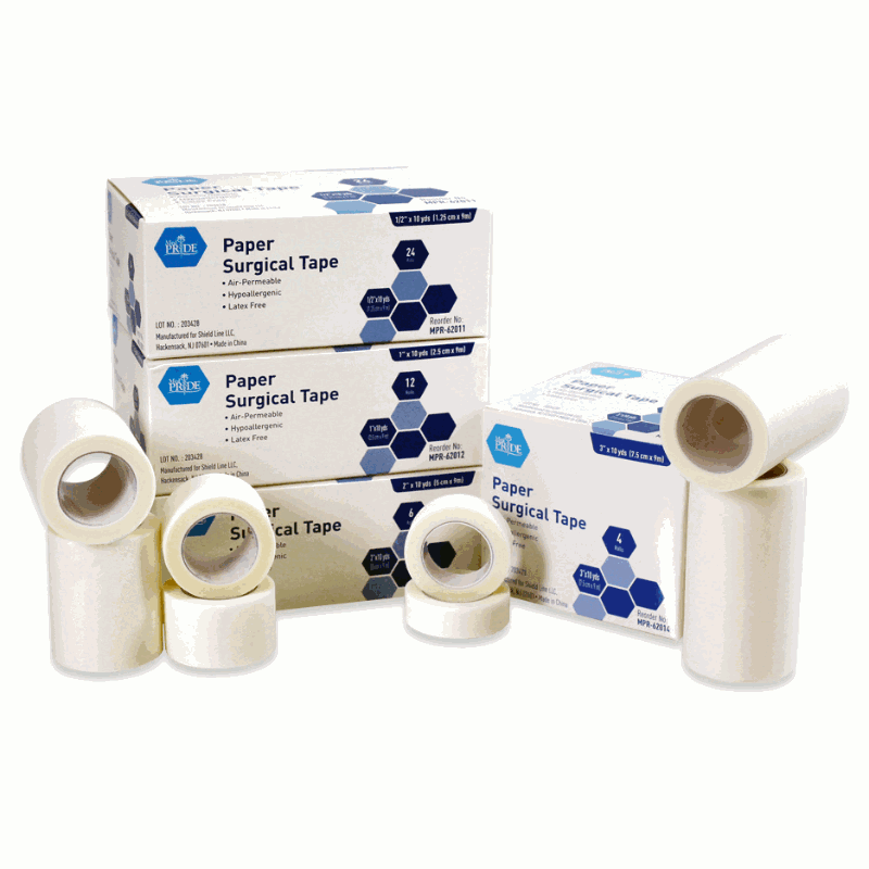 PrimeMed Paper First-Aid Medical Tape - Delicate 1 x 10 yd Bandaging (48  Rolls)